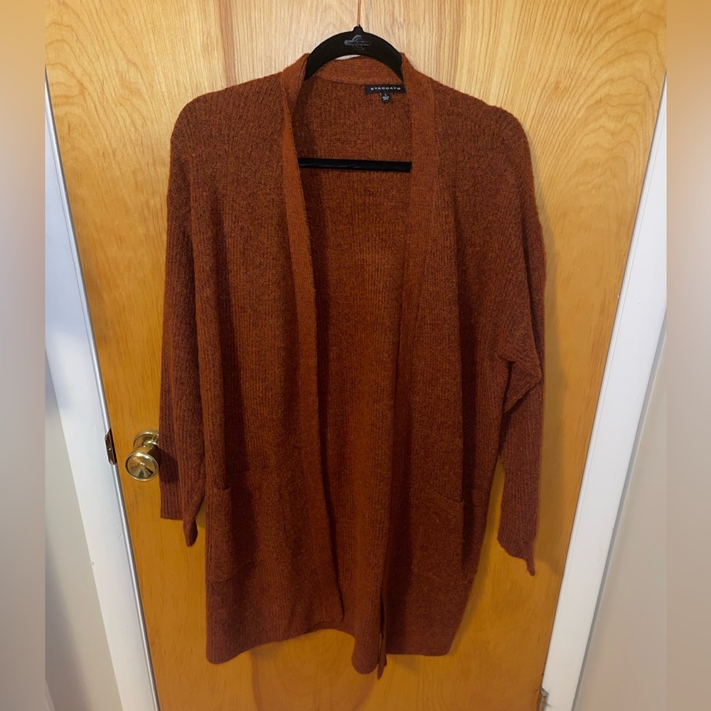Staccato Burnt Orange Knit Cardigan